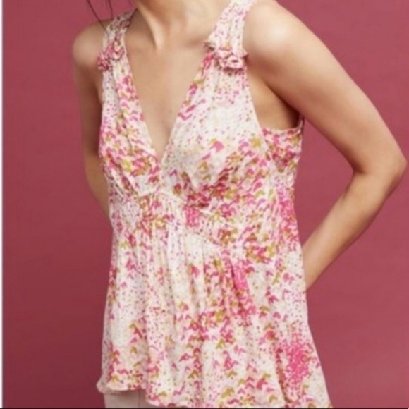 Anthropologie Tops - Anthropologie Maeve Bretta Gathered Tank Top | XS